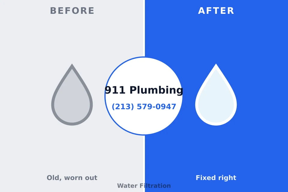 Before and after: plumbing repair Ossineke, MI